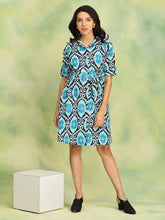 Blue Odyssey Women's Ikat Dress