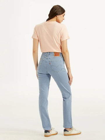 Women's 724 Light Blue Slim Straight Fit High Rise Jeans