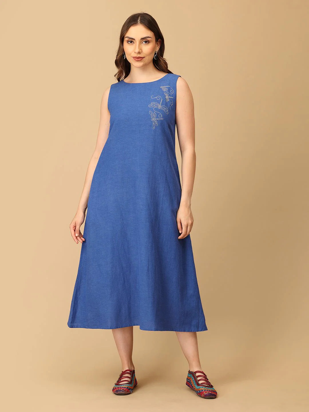 Sass in Sapphire Embroidered Women's Dress